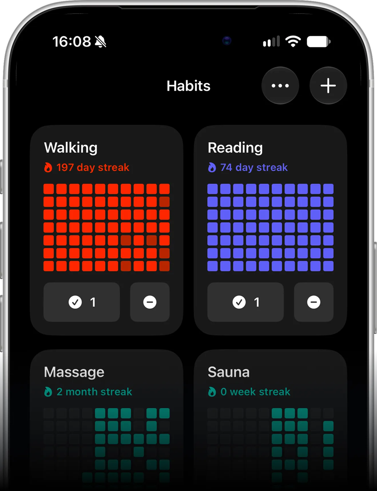 Completer habit tracker iOS app mockup showing how to track daily habits