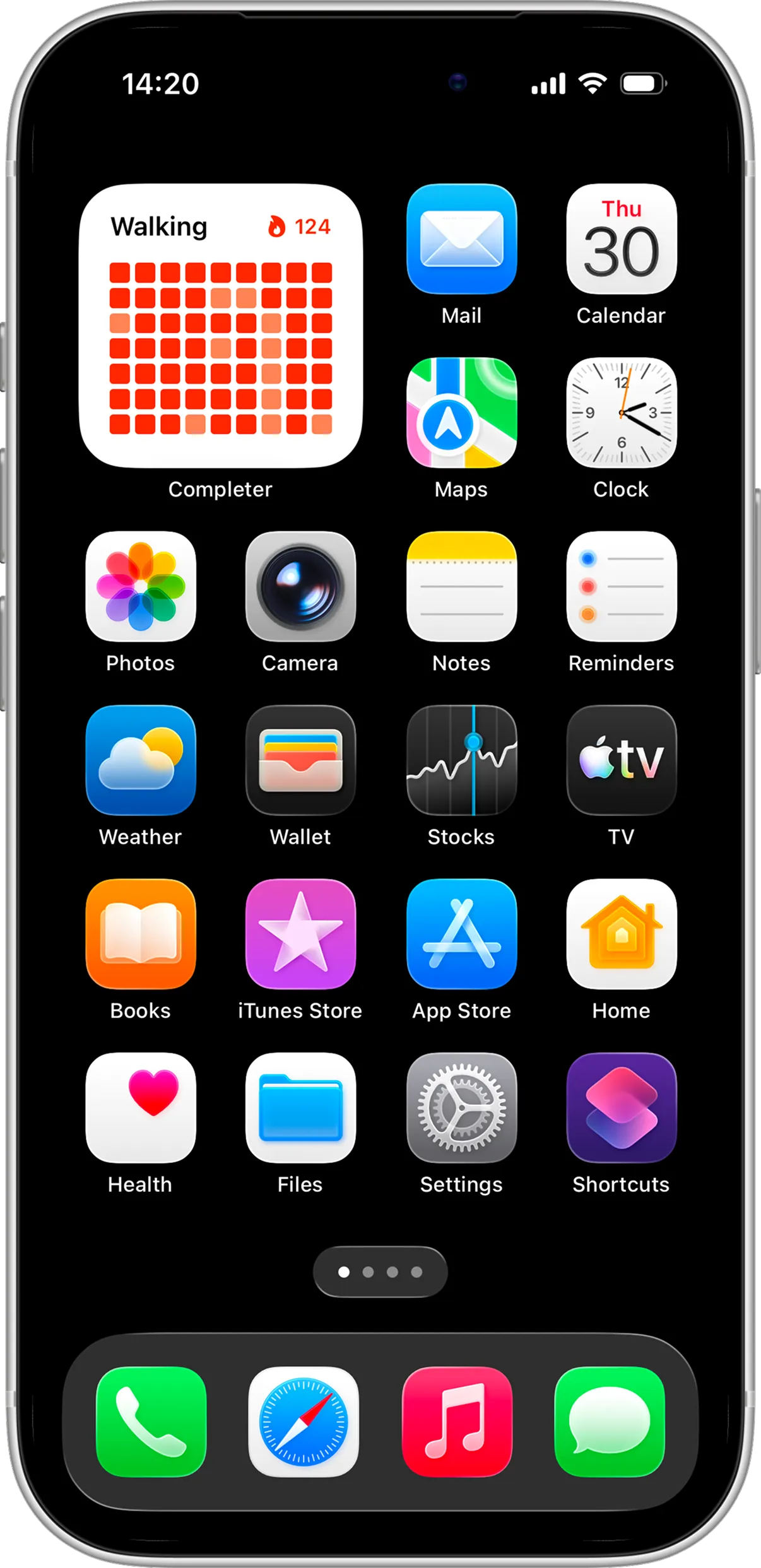 Mockup of Completer habit tracker iOS app showing Home Screen widgets with progress